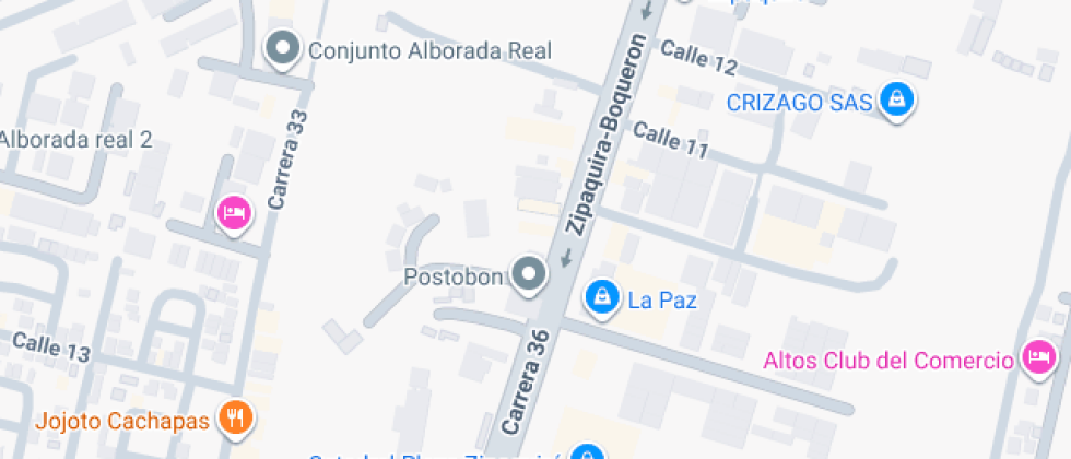 Mapa: Carrera 36 8, Zipaquirá, Cundinamarca