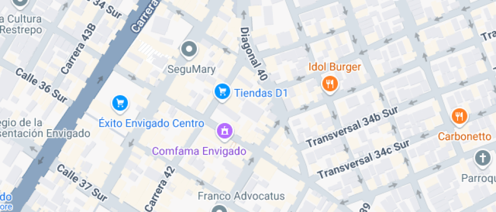 Mapa: Ind Trav 33 A Sur No. 32-42, Envigado, Antioquia
