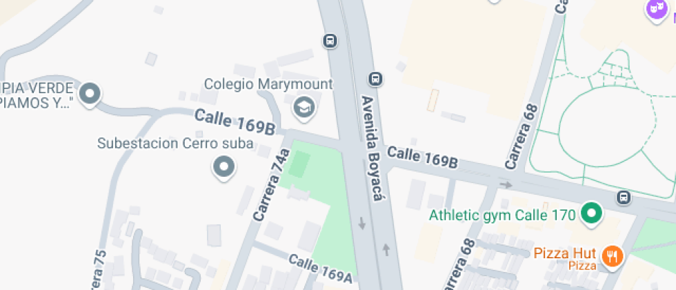 Mapa: Calle 169B 74a2, Bogotá, Bogotá DC