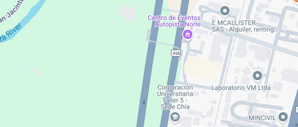 Mapa: Autopista Norte, Chía, Cundinamarca