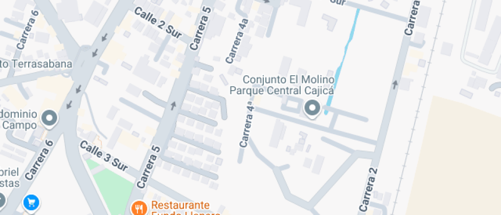 Mapa: Calle 2 Sur, Cajicá, Cundinamarca